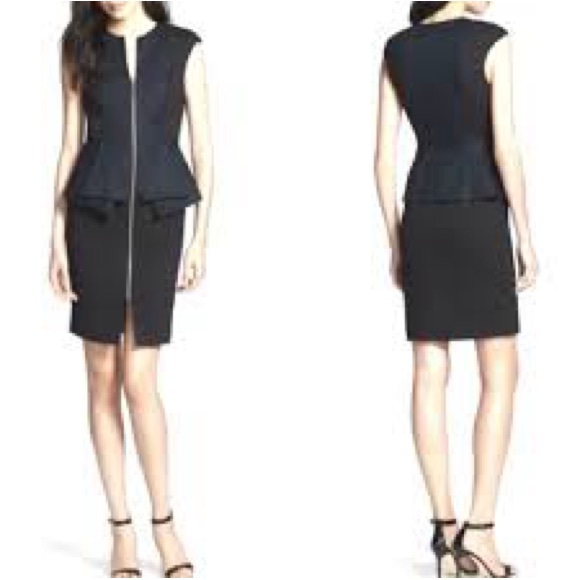 Ted Baker Black Peplum Dress - Picture 6 of 7